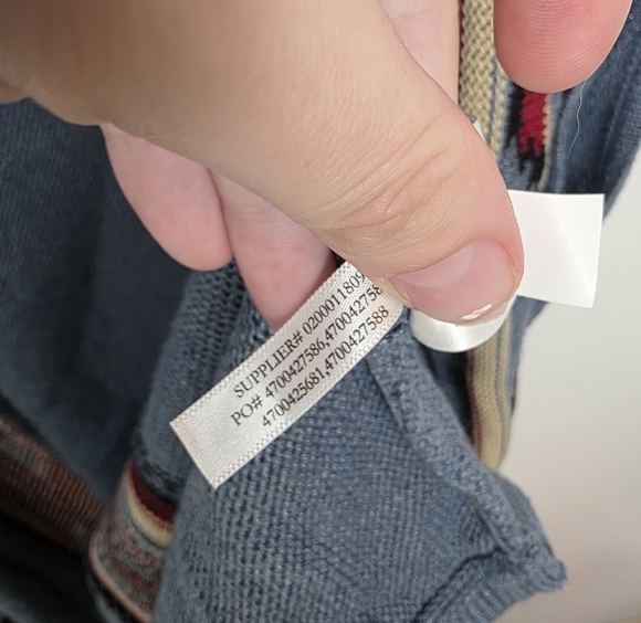 Chaps Blue Red Cream Southwestern Rodeo Sleeveless Duster Cardigan Size 2X - Picture 7 of 8